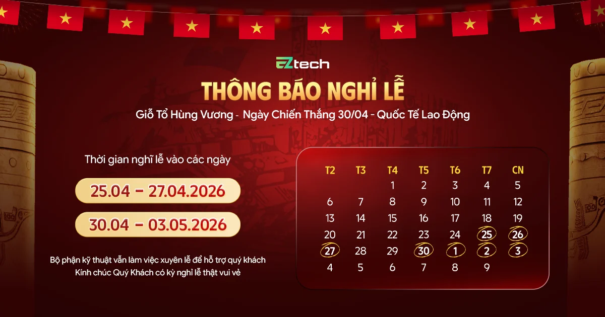 Thông báo nghỉ lễ 30/4 1/5 2026