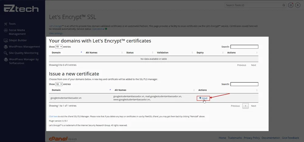 Hướng dẫn cài SSL miễn phí cPanel