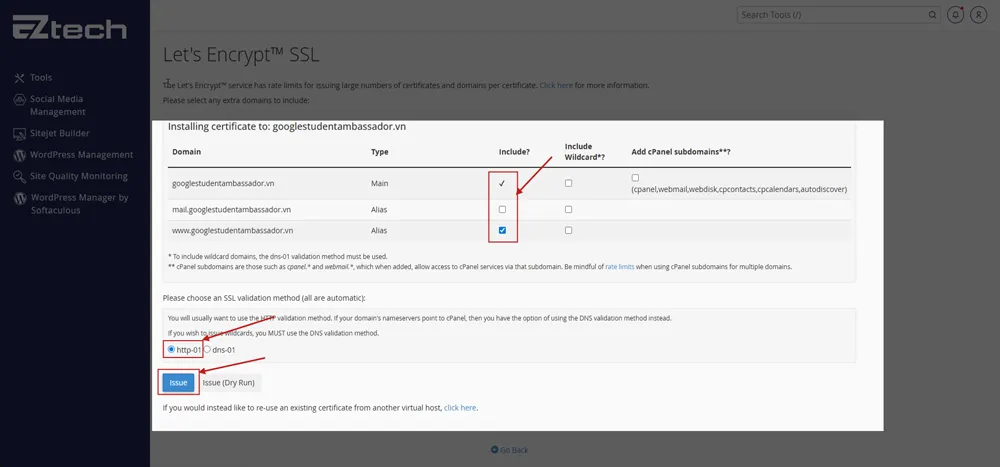 Hướng dẫn cài SSL miễn phí cPanel