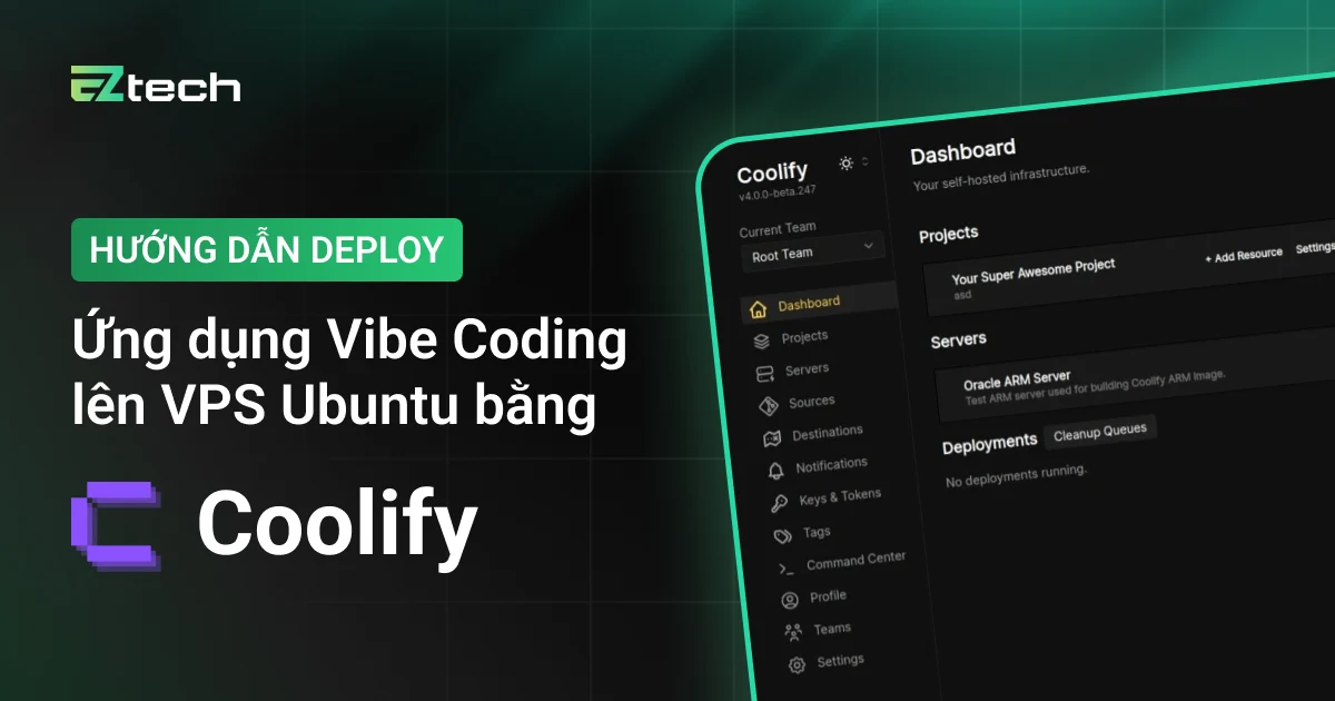 Huong dan deploy ung dung Vibe Coding len VPS Ubuntu bang Coolify