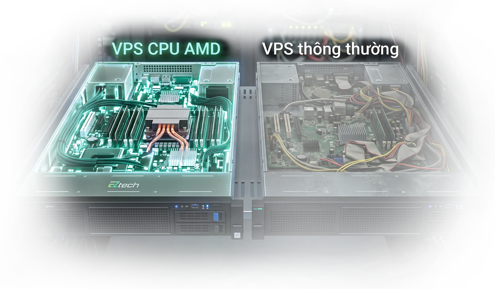 Không phải VPS nào có cùng CPU và RAM cũng giống nhau