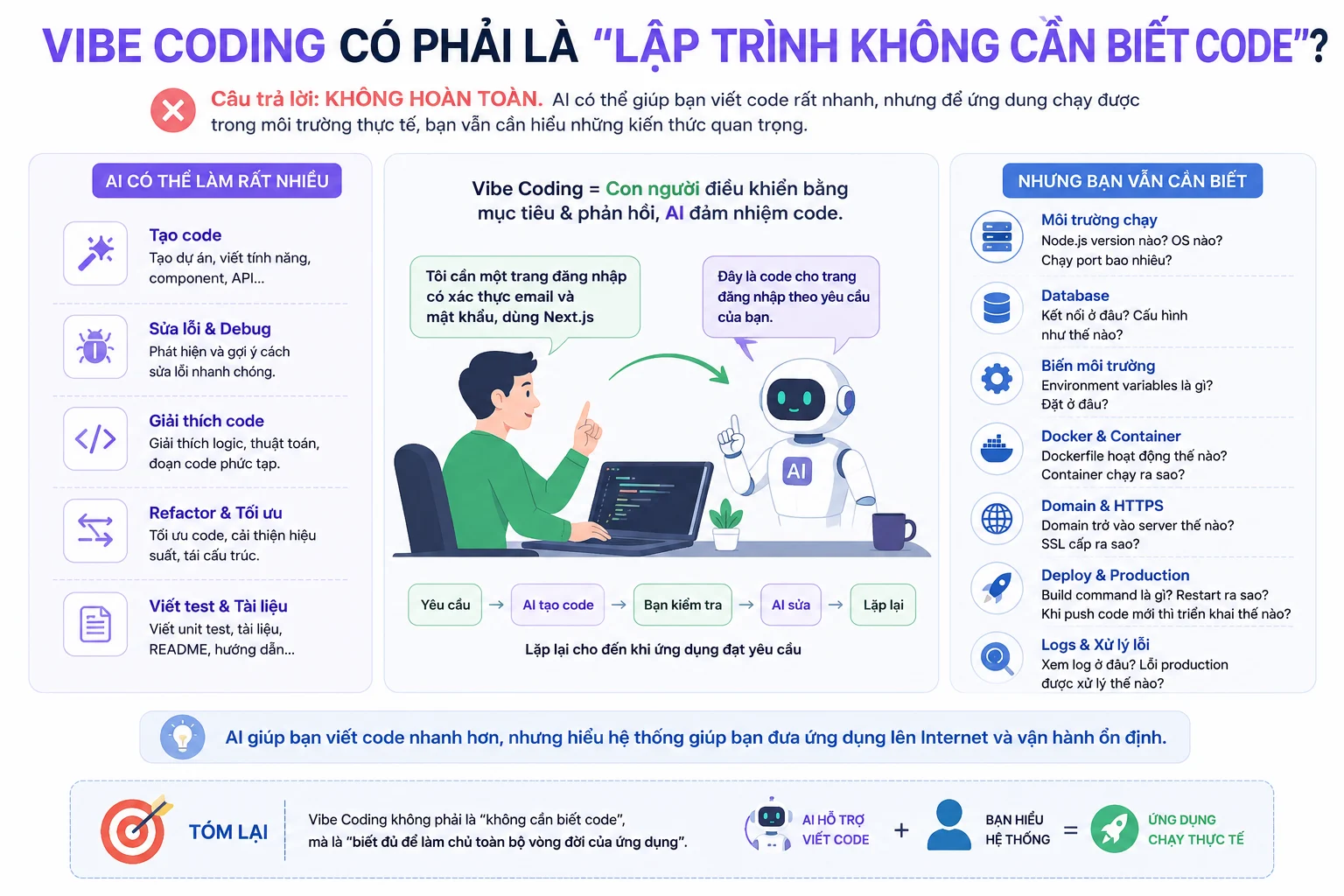 Vibe coding co phai la lap trinh khong can biet code