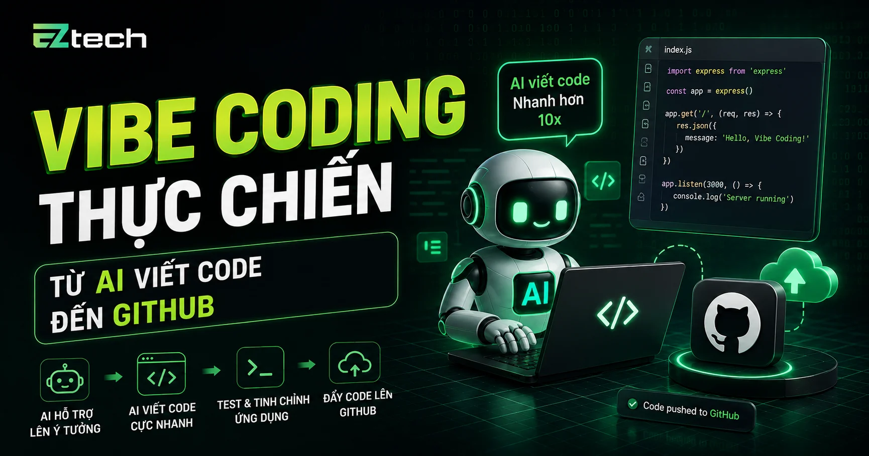 Vibe coding thuc chien Tu AI viet code den Github 2