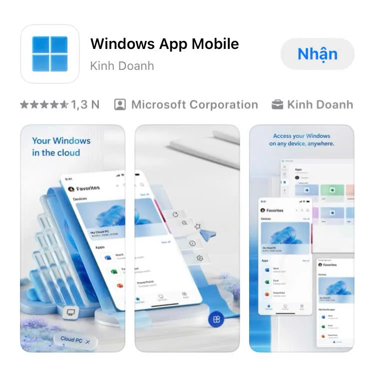 Cách sử dụng VPS trên điện thoại - Window App Mobile trên iOS