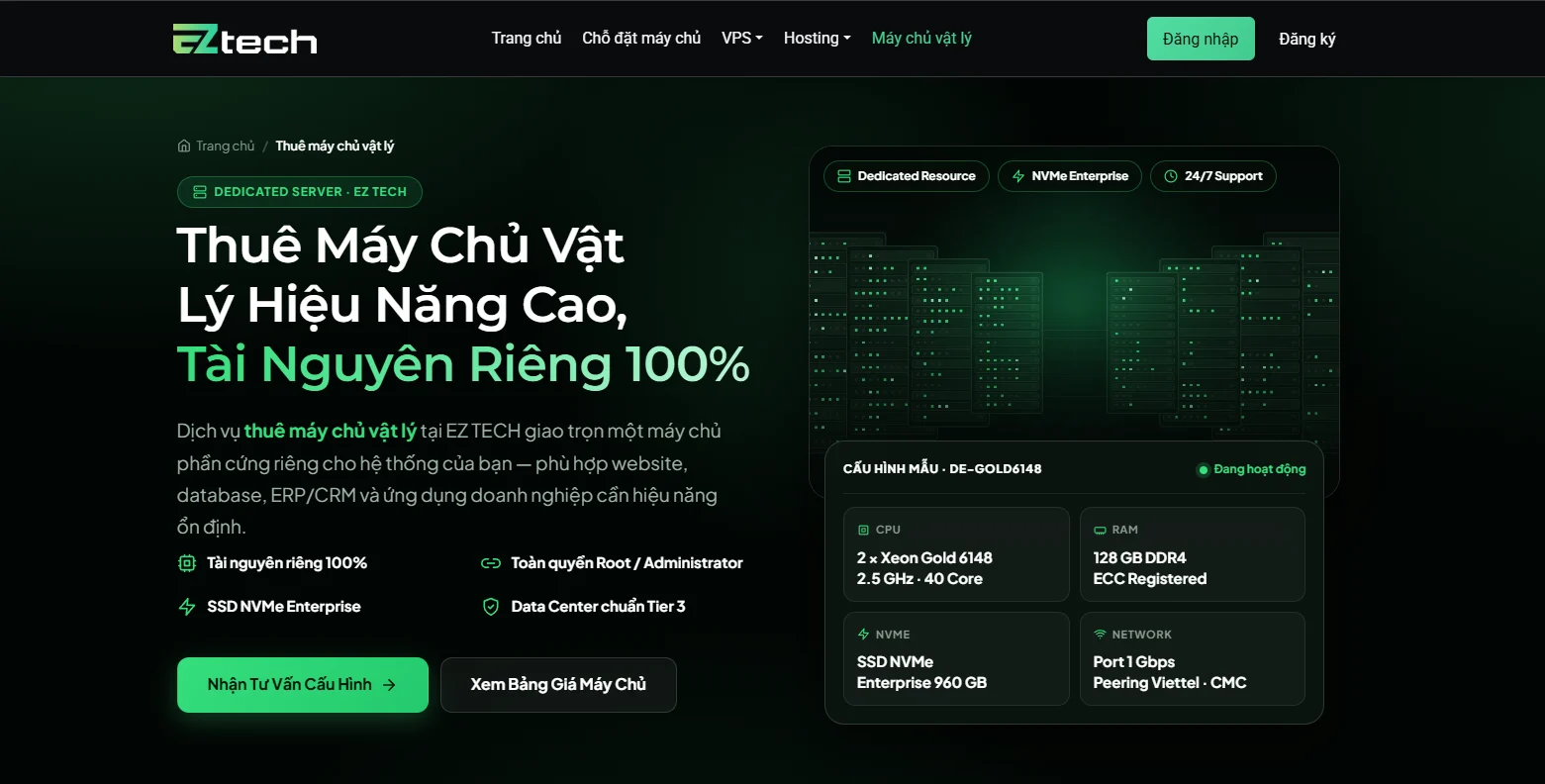 Thuê máy chủ riêng tại EZ TECH