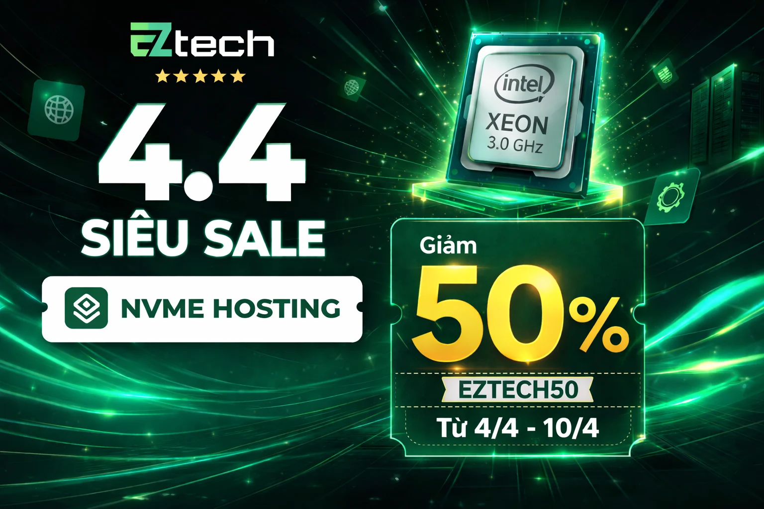 EZTECH Giảm 50% HOSTING