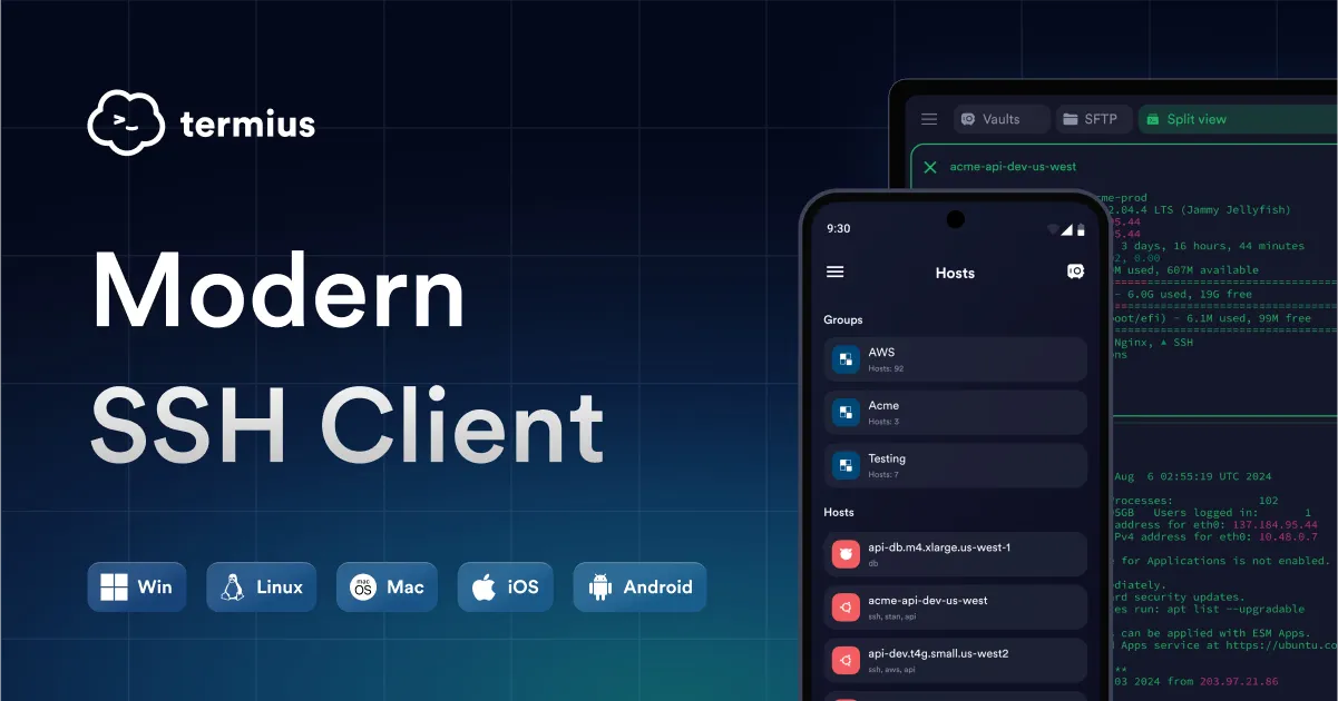 Termius - Phần mềm SSH miễn phí tốt nhất