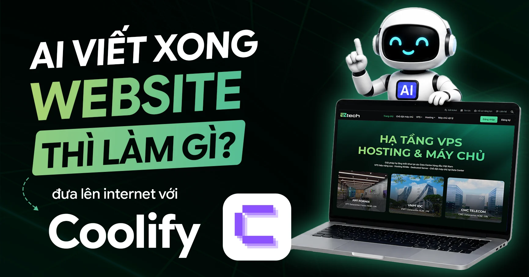 thumbnail AI viet xong website thi lam gi Cach dua website len Internet voi Coolify